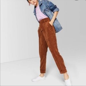 Wild Fable paper bag waist corduroy pants